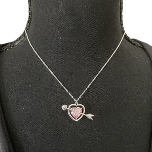Pink Rhinestone Heart necklace